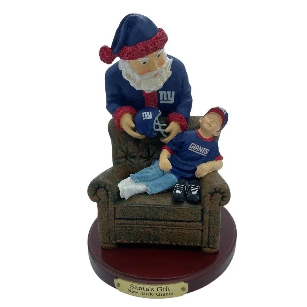 New York Giants Santas Gift 2nd Series Figurine NFL 2001 The Memory Company EUC